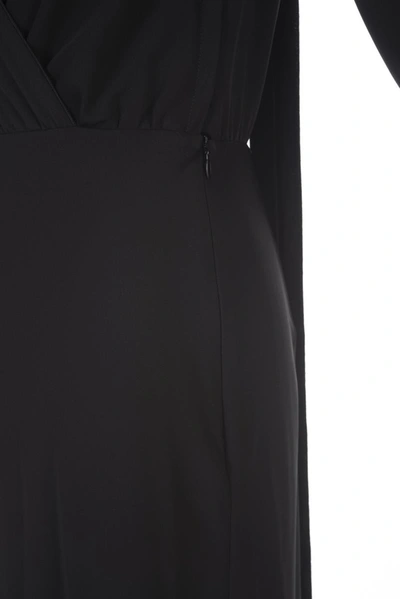 Shop Sportmax Disegno Midi Dress In Black