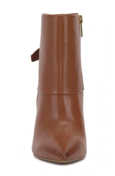 Shop Vince Camuto Kresinta Foldover Cuff Pointed Toe Bootie In Warm Caramel