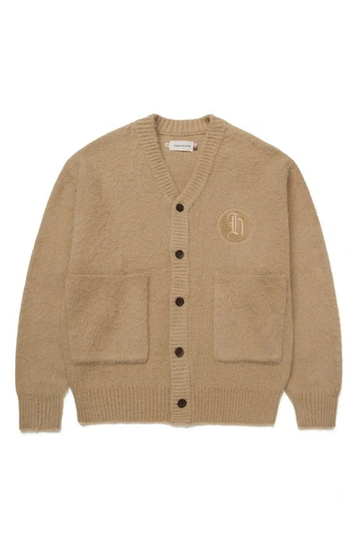 Shop Honor The Gift Stamped Batch Cardigan In Tan