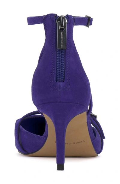 Shop Vince Camuto Krendara Ankle Strap Pointed Toe Pump In Violet Ray