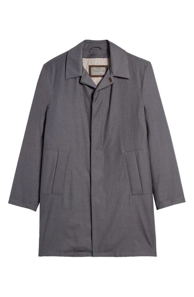 Shop Corneliani Techno Twill Coat In Grey