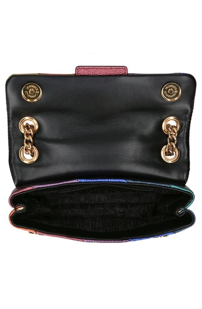 Shop Kurt Geiger Mini Kensington Leather Convertible Crossbody Bag In Rainbow Metallic