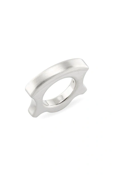 Shop Givenchy Show G-can Ring In Silvery