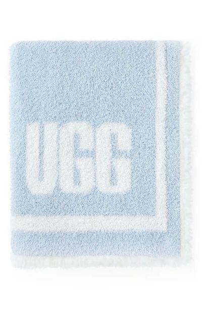 Shop Ugg Anabelle Baby Blanket In Sky Blue