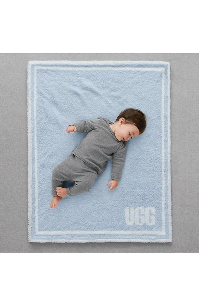 Shop Ugg Anabelle Baby Blanket In Sky Blue