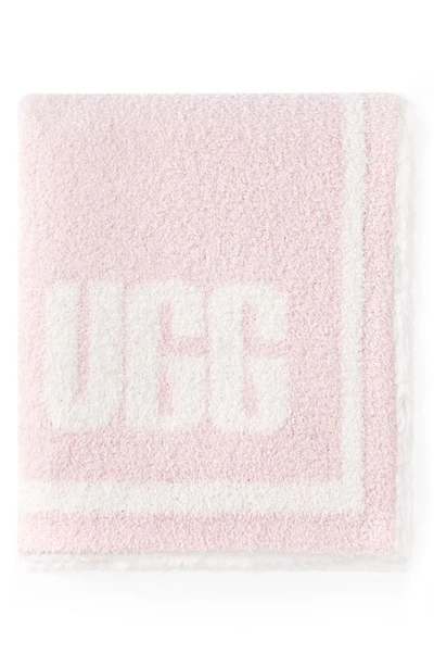 Shop Ugg Anabelle Baby Blanket In Pink Shell