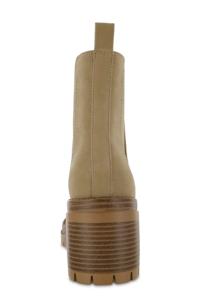 Mia Adea Platform Chelsea Boot In Stone Brus
