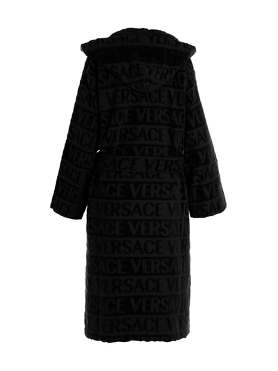 Shop Versace Home Sequin Logo Bathrobe