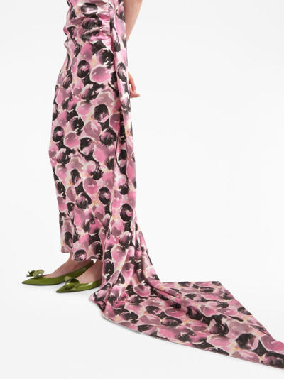 Shop Prada Graphic-print Sleeveless Dress In Pink