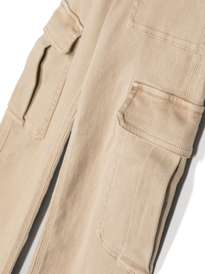 Shop Dkny Belted Straigh-leg Trousers In Neutrals