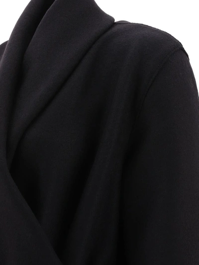 Shop Harris Wharf London "blanket" Belted Coat In Black