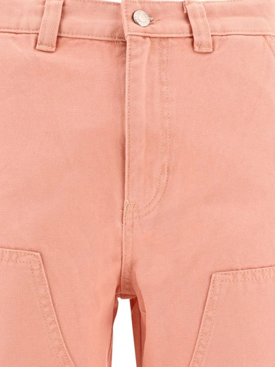 Shop Stussy Stüssy "canvas Work" Trousers In Pink