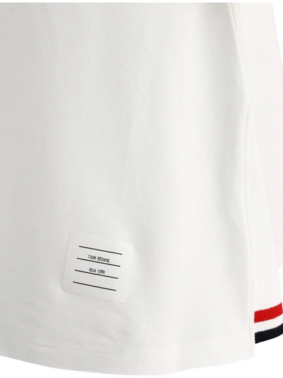 Shop Thom Browne "flared Tennis" Pique Dress In White