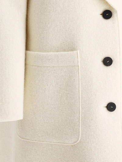 Shop Harris Wharf London "greatcoat" Coat In White