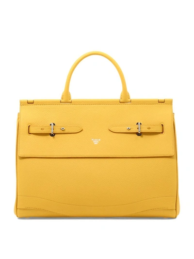 Shop Fontana Milano 1915 "mina Media" Handbag In Yellow