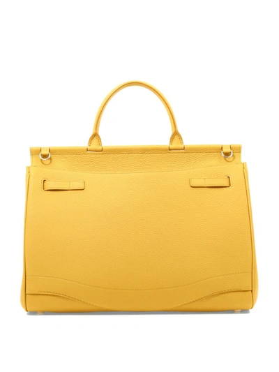Shop Fontana Milano 1915 "mina Media" Handbag In Yellow