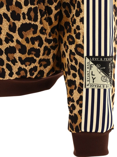 Shop Kapital "smooth Jersey Leopard" Sweatshirt In Brown