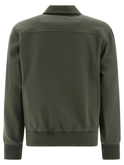 Shop Apc A.p.c. "sutherland Brodé" Jacket In Green