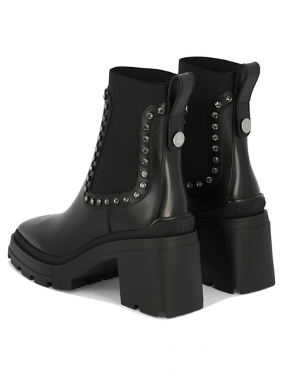 Shop Jimmy Choo "veronique 80" Ankle Boots In Black