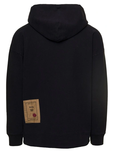 Shop Ten C 'gang Box' Black Printed Hoodie In Cotton Man