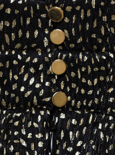 Shop Sabina Musayev 'henrietta' Black Maxi Polka-dots Dress With Cut-out In Tech Fabric Woman