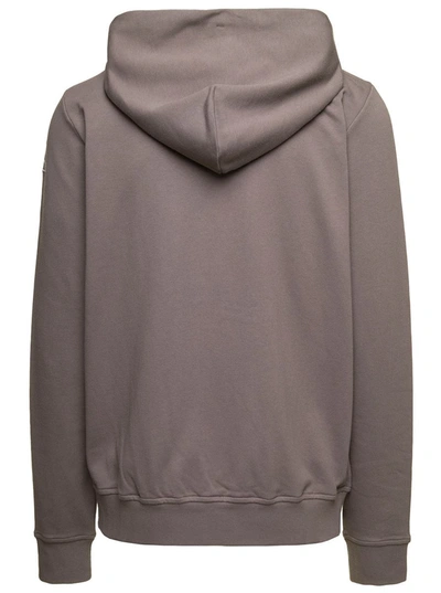 Shop Rick Owens 'jason' Grey Hoodie With 3d Embroidered Pentagram In Cotton Man