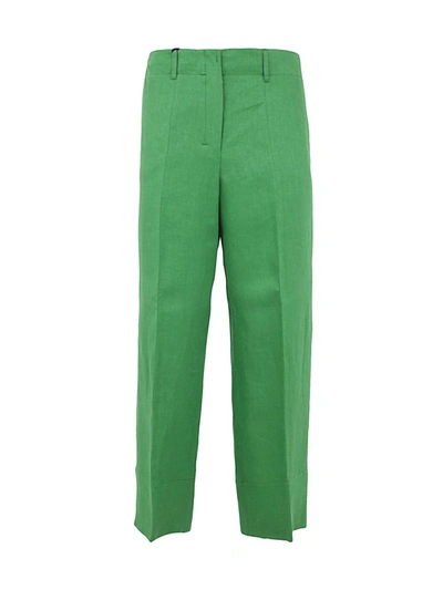 Shop 's Max Mara Rebecca Wide Linen Trouser Clothing In Green