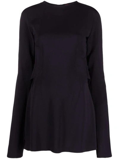 Shop 032c Flounced Mini Dress In Black
