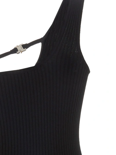 Shop Alyx 1017  9sm 'buckle Webbed Knit' Dress In Black