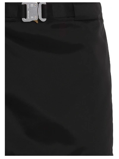 Shop Alyx 1017  9sm Buckle Satin Mini Skirt In Black