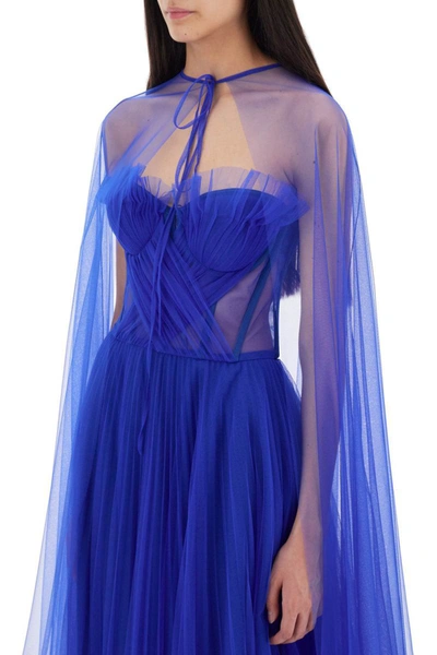 Shop 19:13 Dresscode 1913 Dresscode Tulle Cape In Blue