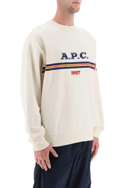 Shop Apc A.p.c. Adam Sweatshirt In Beige