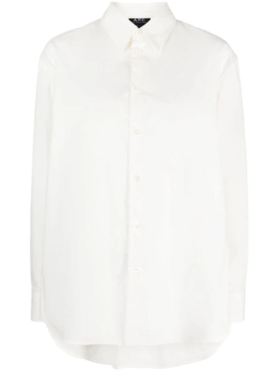 Shop Apc A.p.c. Cotton Shirt In White
