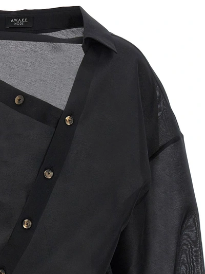 Shop A.w.a.k.e. Mode Asymmetric Shirt In Black