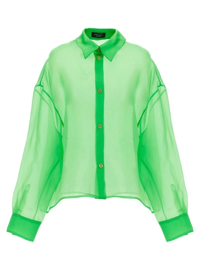 Shop A.w.a.k.e. Mode Organdy 80s Shirt In Green