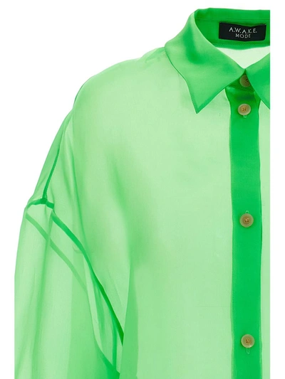Shop A.w.a.k.e. Mode Organdy 80s Shirt In Green
