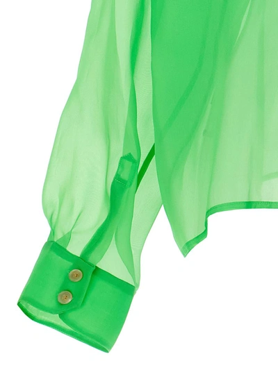 Shop A.w.a.k.e. Mode Organdy 80s Shirt In Green