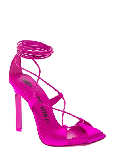 Shop Attico Adele Lace Up Pump 105 In Pink