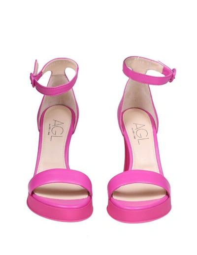 Shop Agl Attilio Giusti Leombruni Agl Leather Sandal In Flamingo