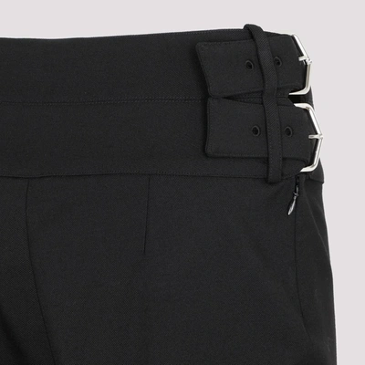 Shop Alaïa Alaia  Double Belt Pants In Black