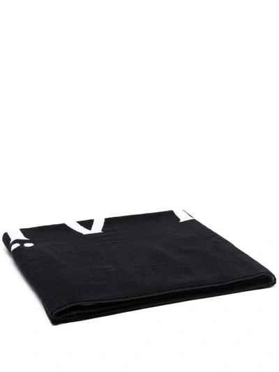 Shop Alaïa Logo Towel In Black