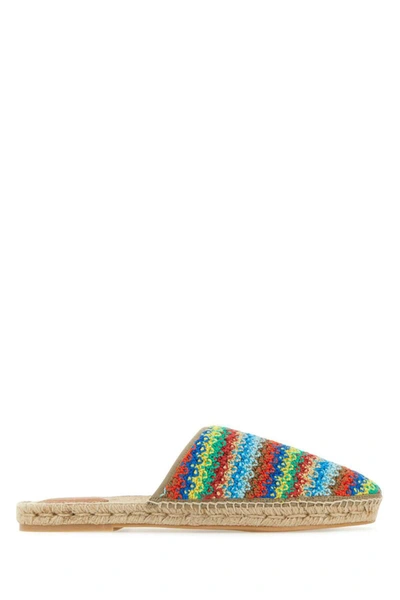 Alanui Man Espadrilles Azure Size 9 Textile Fibers In Multicoloured