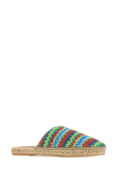 Alanui Man Espadrilles Azure Size 9 Textile Fibers In Multicoloured