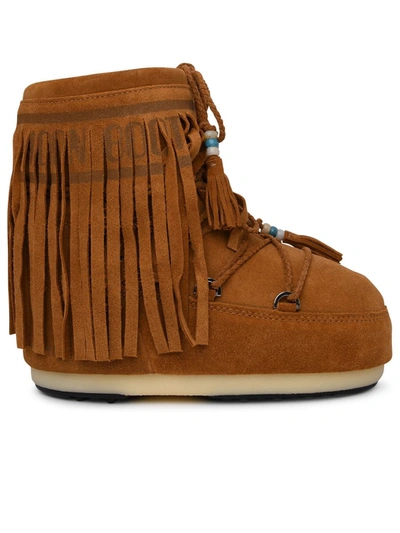 Shop Alanui X Moon Boot Icon Low In Suede Beige