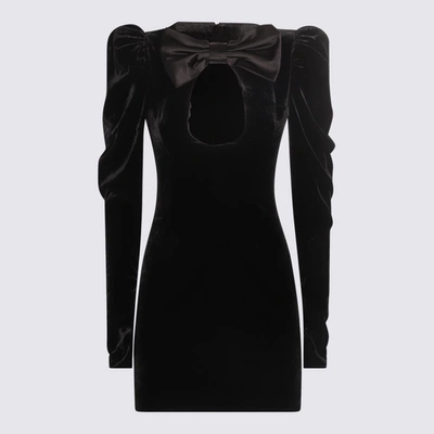 Shop Alessandra Rich Black Stretch Mini Dress
