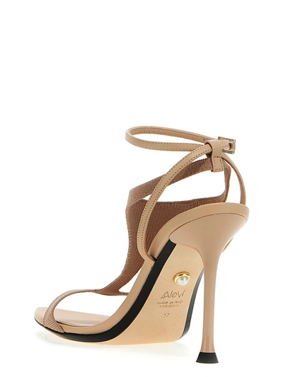 Shop Alevì 'jackie' Sandals In Beige