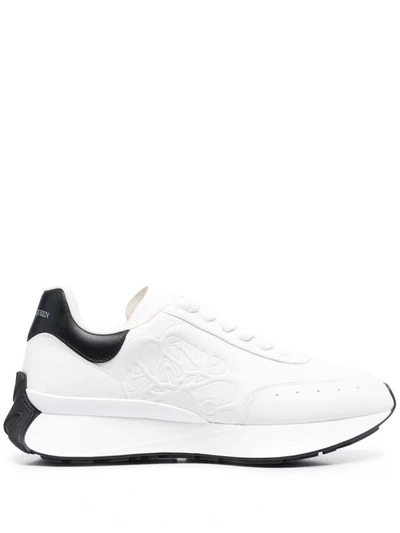 Shop Alexander Mcqueen And Black Sprint Runner Sneakers In White