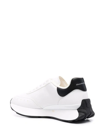 Shop Alexander Mcqueen And Black Sprint Runner Sneakers In White