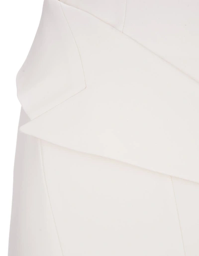 Shop Alexander Mcqueen Asymmetrical Mini Skirt In Soft In White