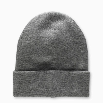 Shop Alexander Mcqueen Beanie With Logo Embroidery In Grey